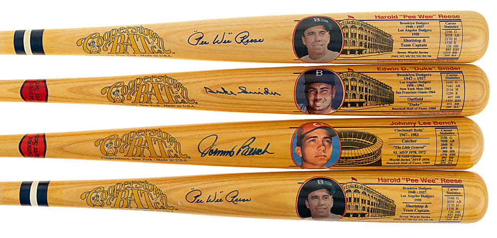 Hall of Fame Single-Signed Cooperstown Bat Collection (8) Including Yogi Berra, Duke Snider, and Carl Yastrzemski