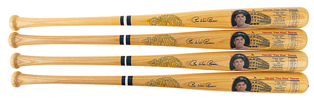 Pee Wee Reese Signed Cooperstown Bat Collection (10)