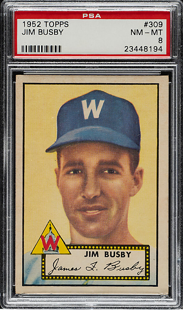 1952 Topps #309 Jim Busby PSA NM-MT 8