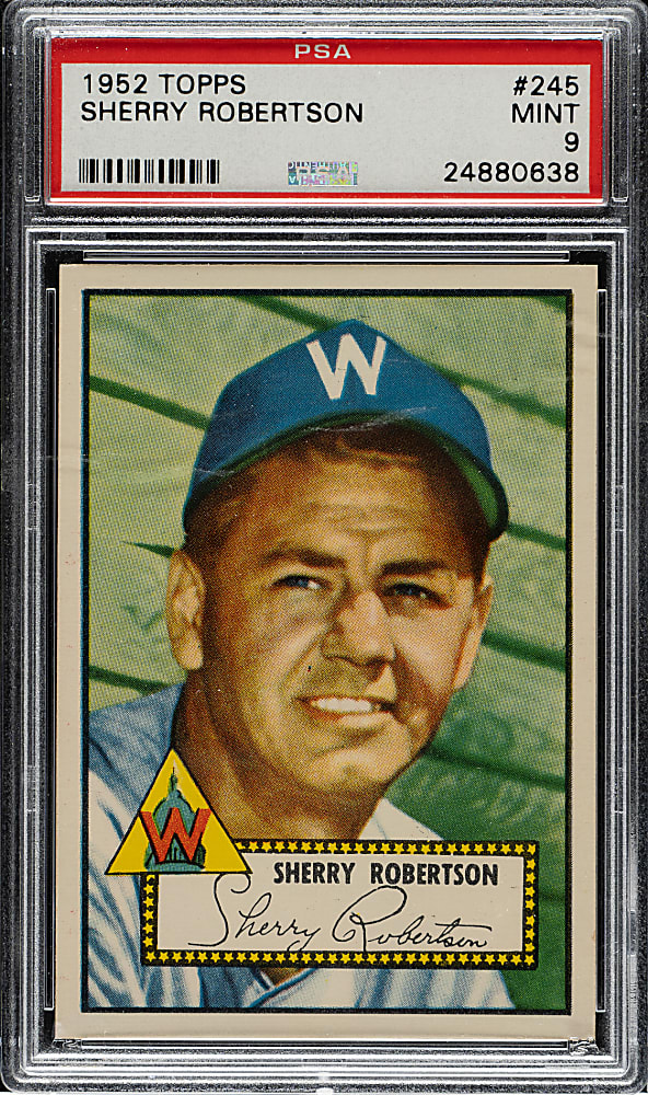 1952 Topps #245 Sherry Robertson PSA MINT 9 - Highest Graded!