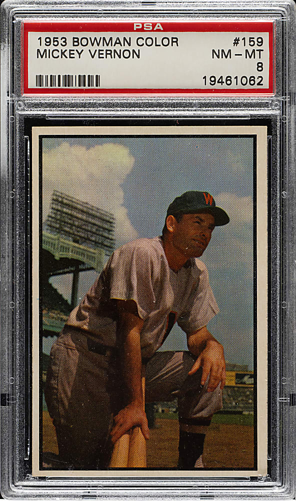 1953 Bowman Color #159 Mickey Vernon PSA NM-MT 8
