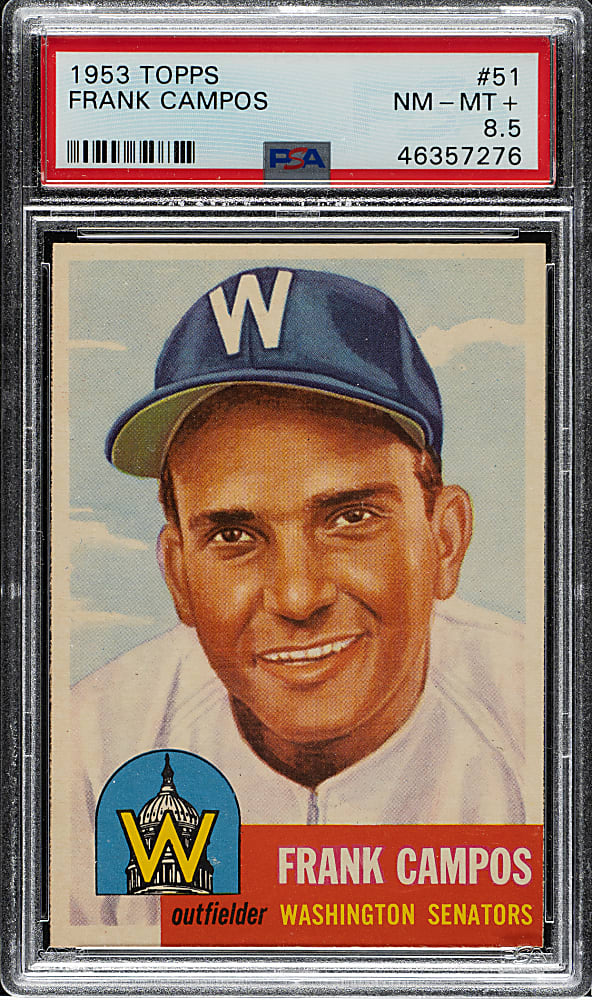 1953 Topps #51 Frank Campos PSA NM-MT+ 8.5