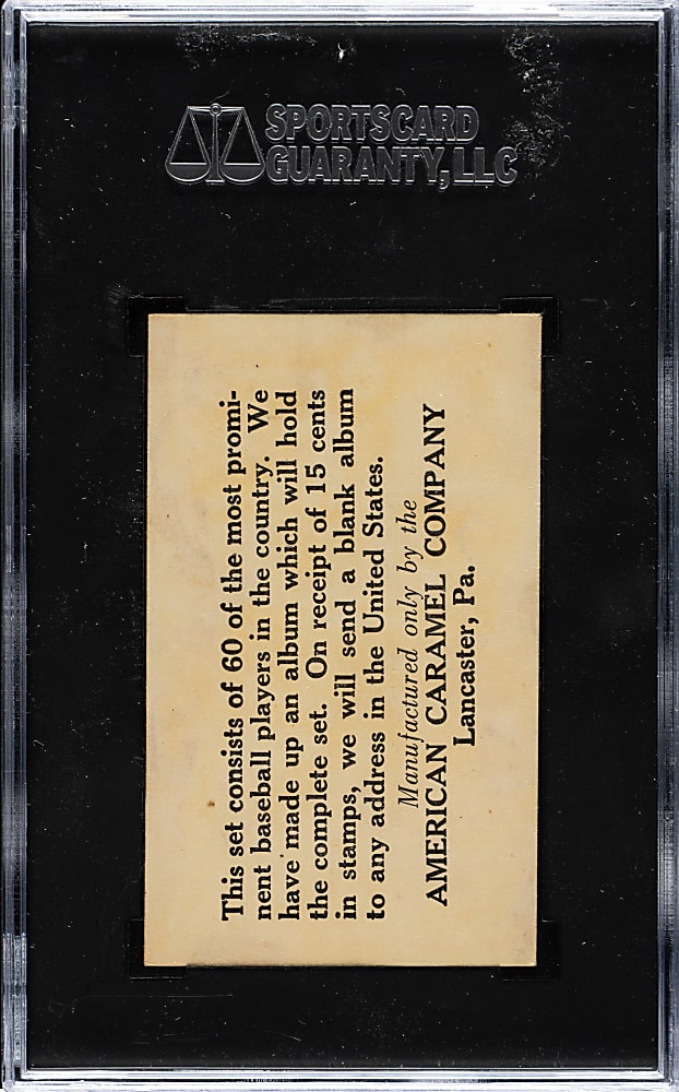 1927 E126 American Caramel "Series of 60" #28 Walter Johnson SGC GOOD 2