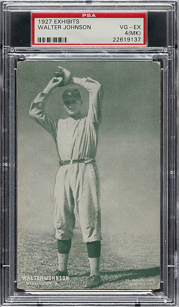 1927 Exhibits Walter Johnson PSA VG-EX 4 (MK)