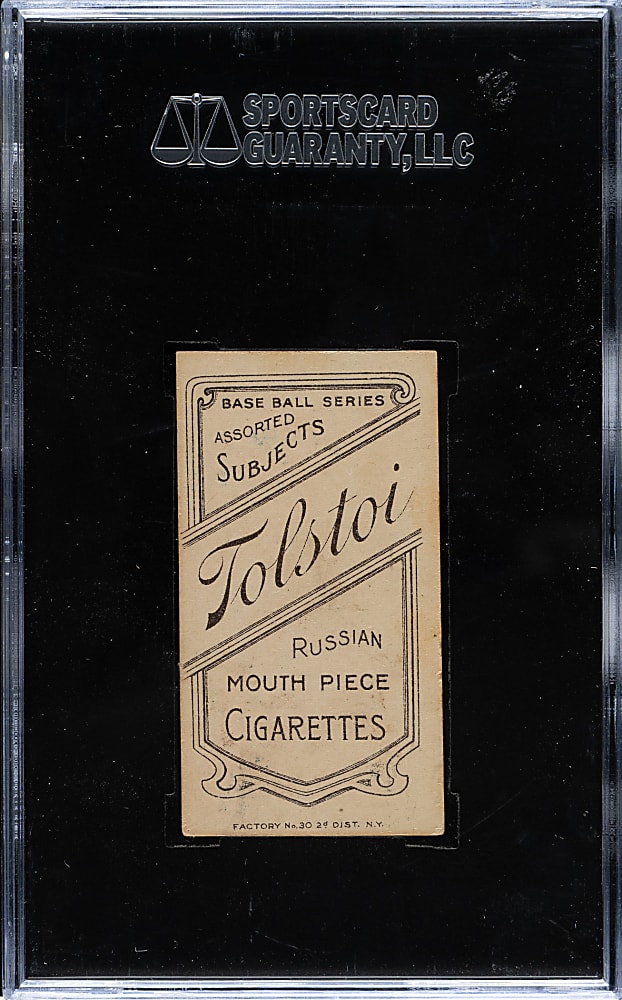 1909-1911 T206 White Border Kid Elberfeld Fielding SGC EX 60 - Tolstoi Back - 1 of 2 - Highest Graded!