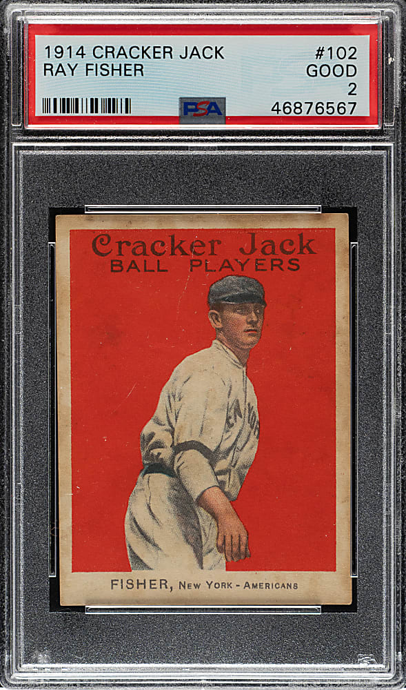 1914 E145 Cracker Jack #102 Ray Fisher PSA GOOD 2