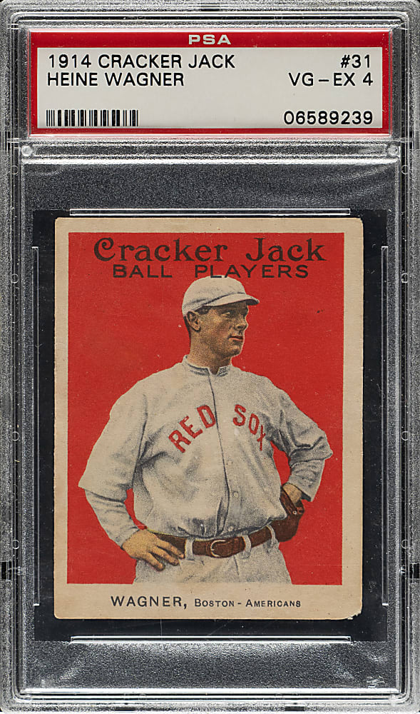 1914 E145 Cracker Jack #31 Heine Wagner PSA VG-EX 4