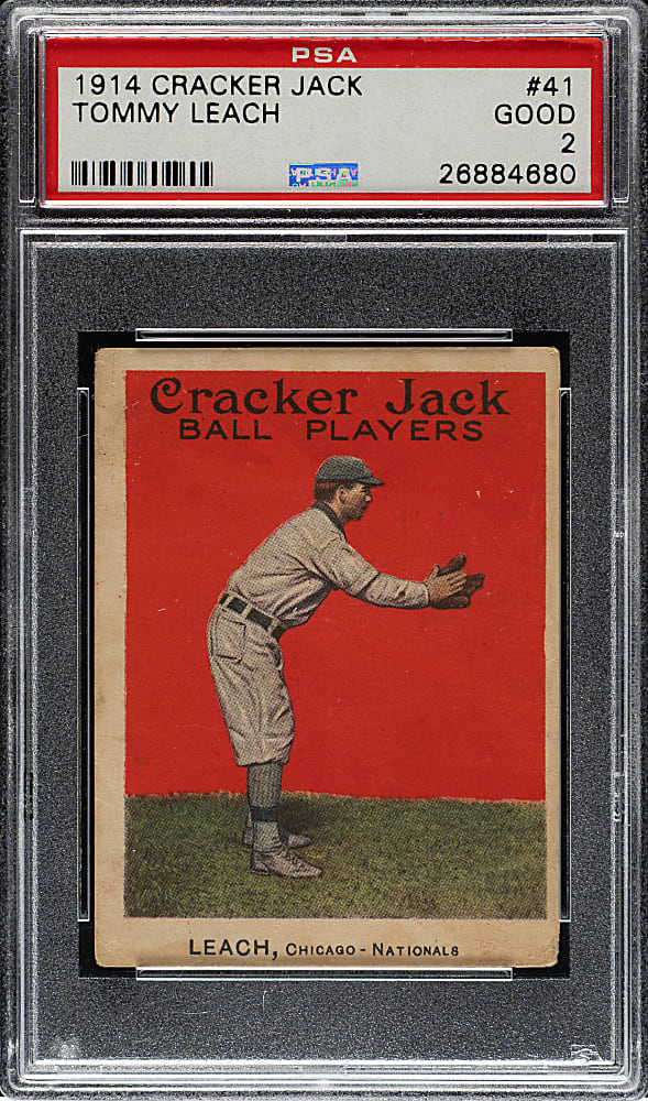 1914 E145 Cracker Jack #41 Thomas Leach PSA GOOD 2