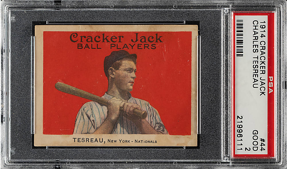1914 E145 Cracker Jack #44 Charles Tesreau PSA GOOD 2