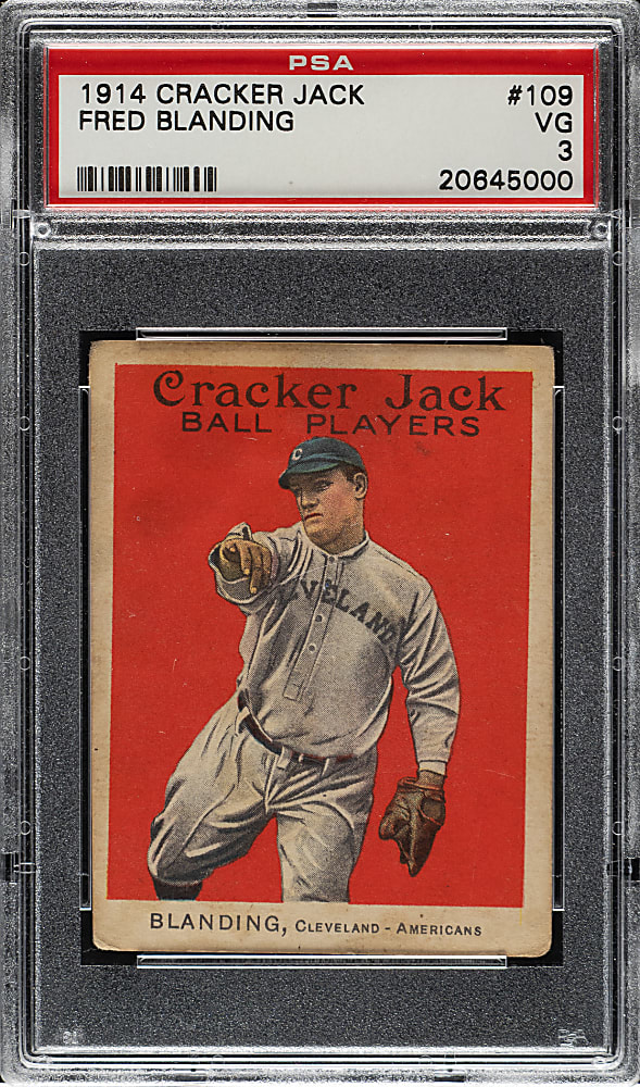 1914 E145 Cracker Jack #109 Fred Blanding PSA VG 3