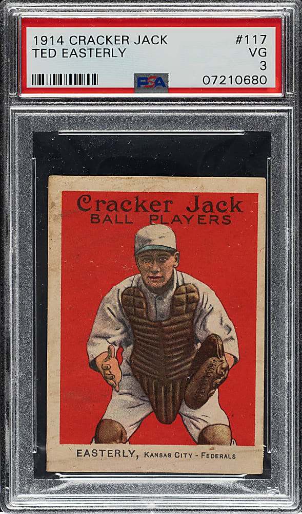 1914 E145 Cracker Jack #117 Ted Easterly PSA VG 3