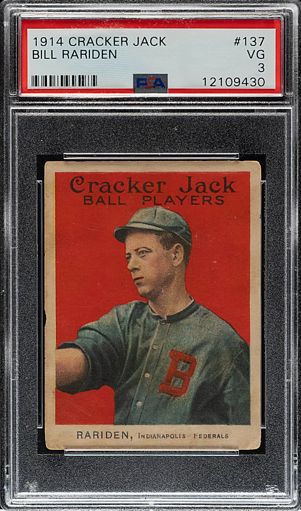 1914 E145 Cracker Jack #137 Bill Rariden PSA VG 3