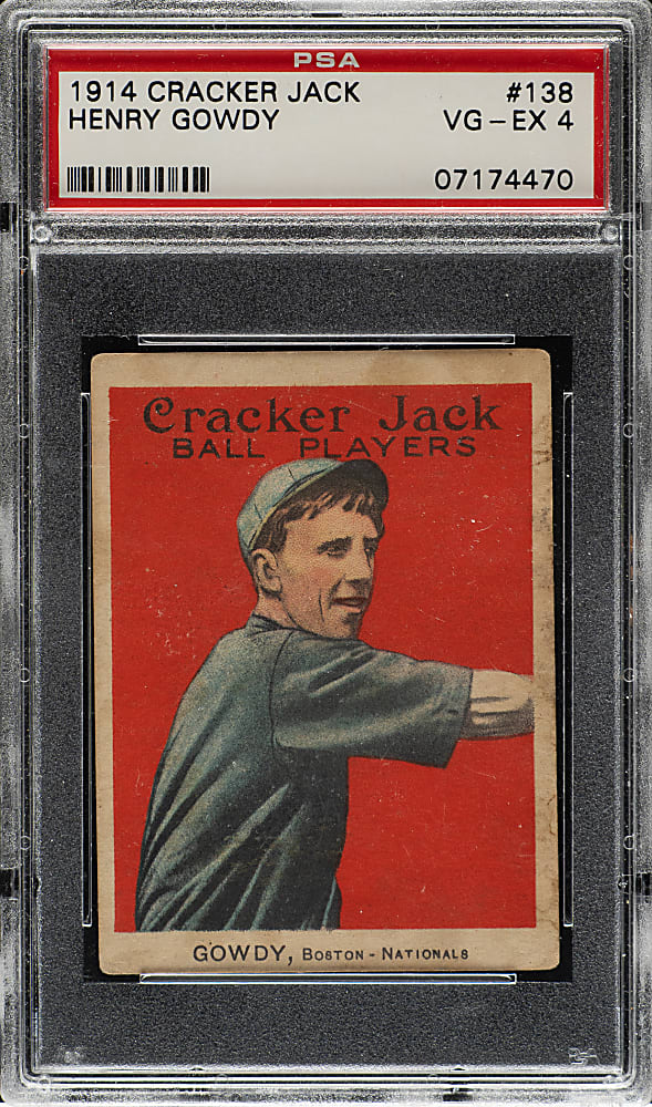 1914 E145 Cracker Jack #138 Henry Gowdy PSA VG-EX 4