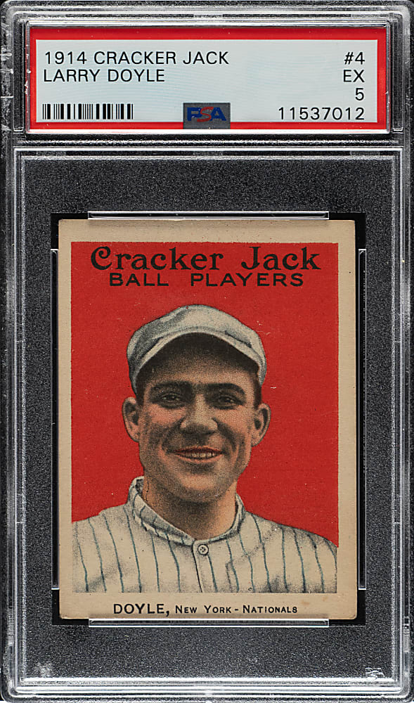 1914 E145 Cracker Jack #4 Larry Doyle PSA EX 5