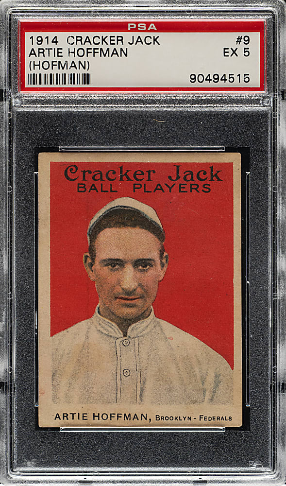 1914 E145 Cracker Jack #9 Artie Hoffman PSA EX 5