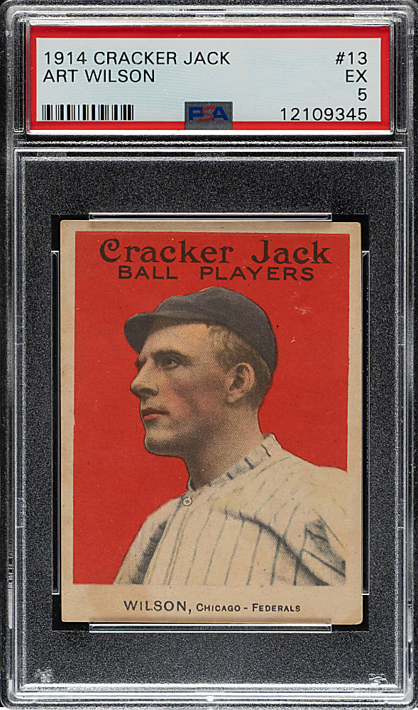 1914 E145 Cracker Jack #13 Art Wilson PSA EX 5
