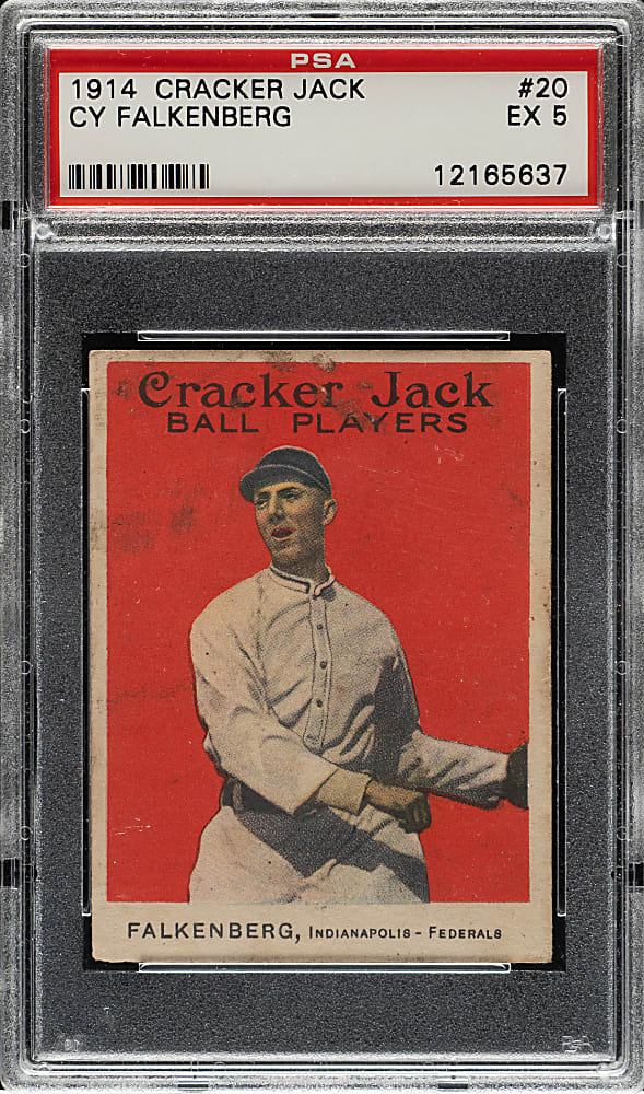 1914 E145 Cracker Jack #20 Cy Falkenberg PSA EX 5