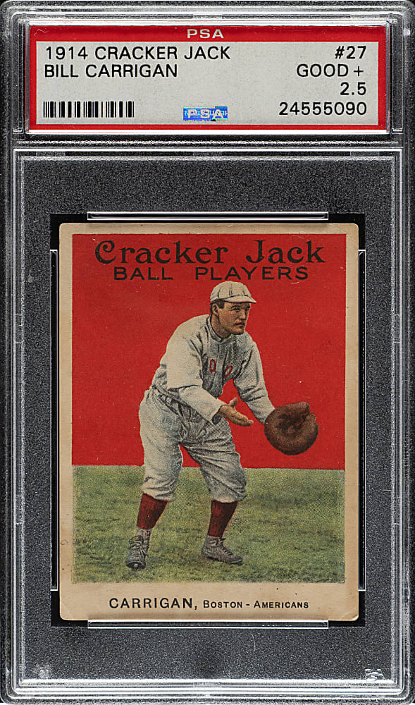 1914 E145 Cracker Jack #27 Bill Carrigan PSA GOOD+ 2.5