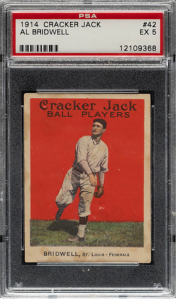 1914 E145 Cracker Jack #42 Al Bridwell PSA EX 5