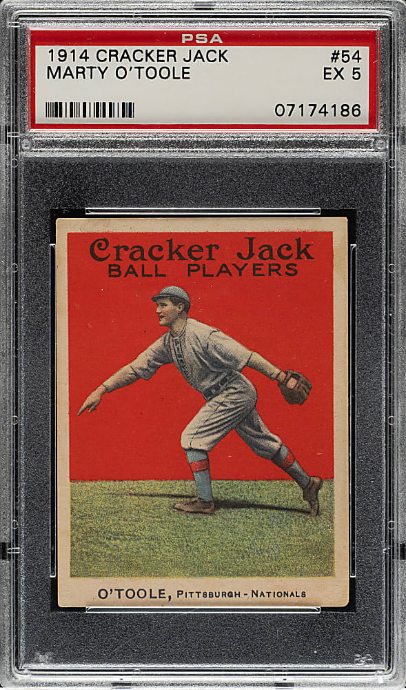 1914 E145 Cracker Jack #54 Marty O'Toole PSA EX 5