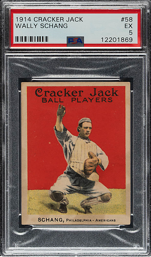 1914 E145 Cracker Jack #58 Walter Schang PSA EX 5