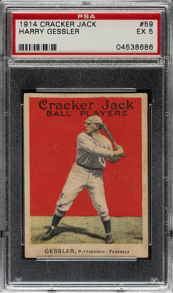 1914 E145 Cracker Jack #59 Harry Gessler PSA EX 5