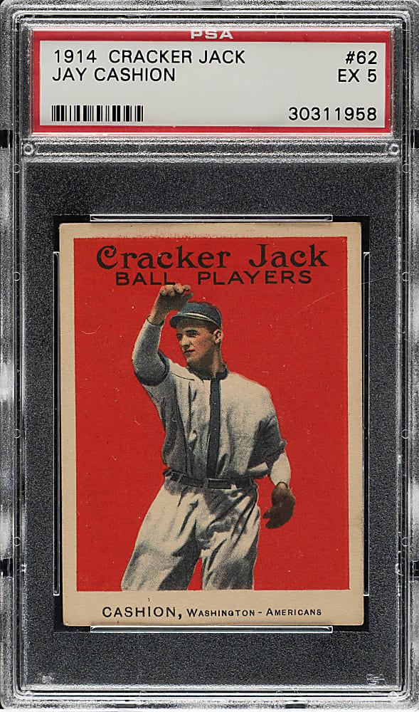 1914 E145 Cracker Jack #62 Jay Cashion PSA EX 5