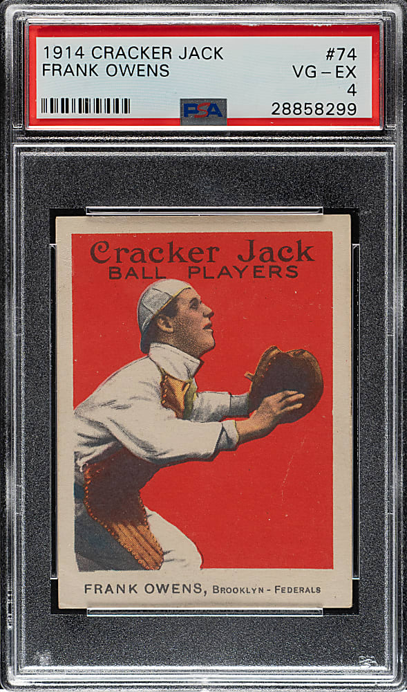 1914 E145 Cracker Jack #74 Frank Owens PSA VG-EX 4