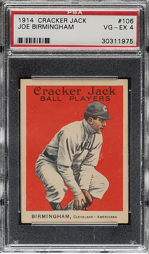 1914 E145 Cracker Jack #106 Joe Birmingham PSA VG-EX 4