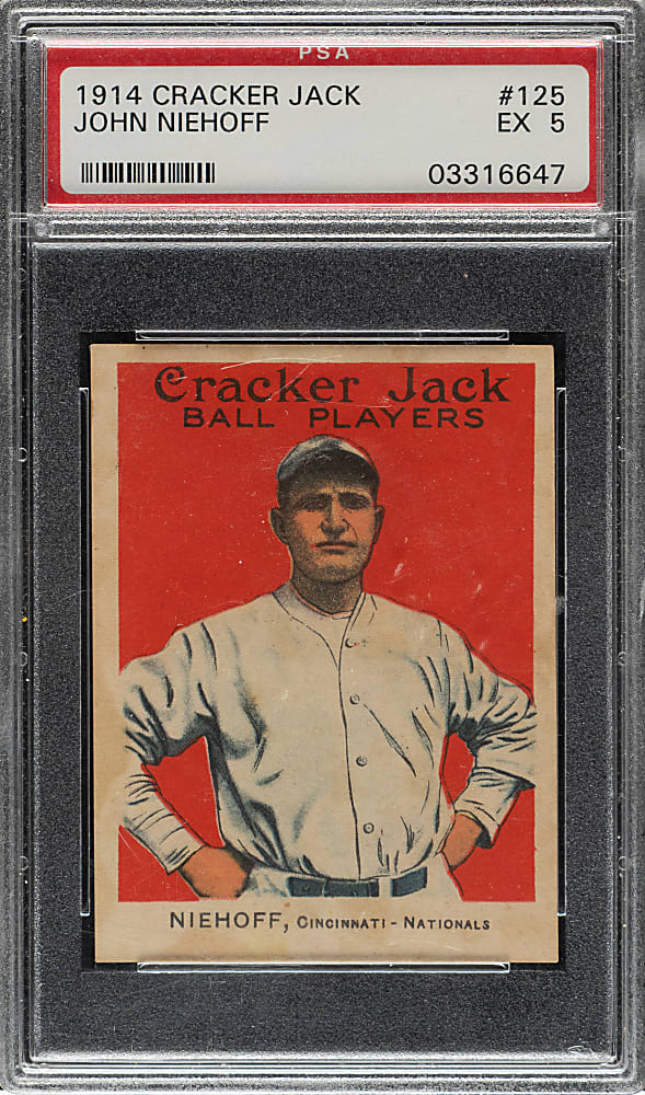 1914 E145 Cracker Jack #125 Bert Niehoff PSA EX 5