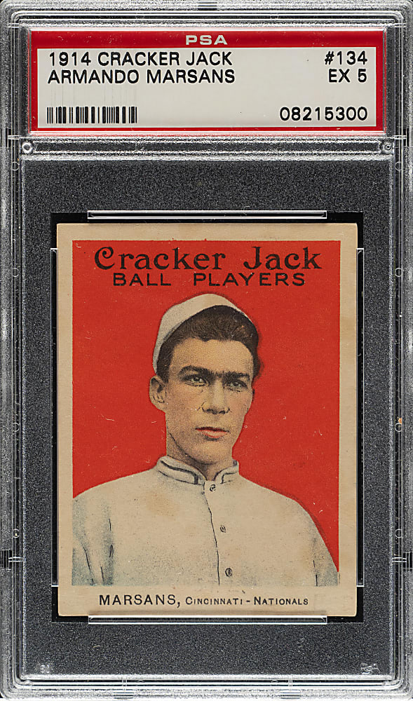 1914 E145 Cracker Jack #134 Armando Marsans PSA EX 5