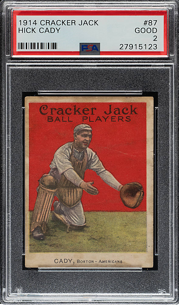 1914 E145 Cracker Jack #87 Hick Cady PSA GOOD 2