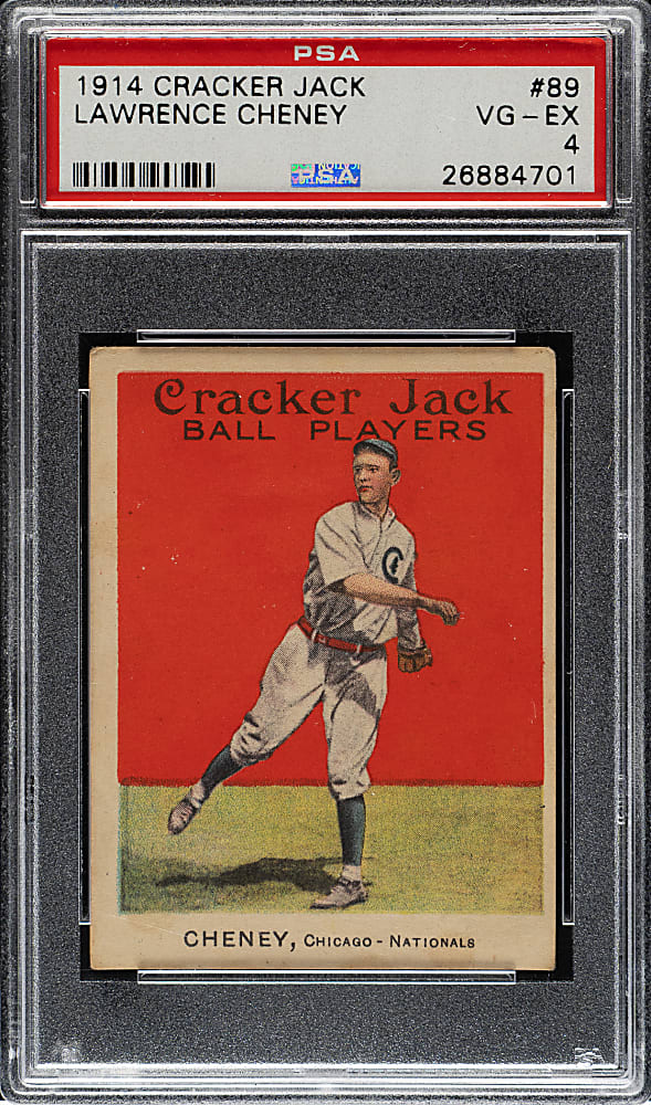 1914 E145 Cracker Jack #89 Lawrence Cheney PSA VG-EX 4