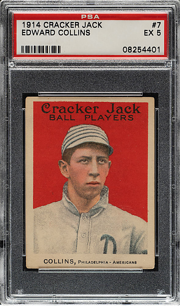 1914 E145 Cracker Jack #7 Eddie Collins PSA EX 5