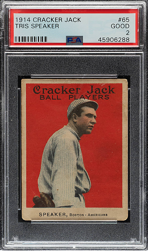 1914 E145 Cracker Jack #65 Tris Speaker PSA GOOD 2