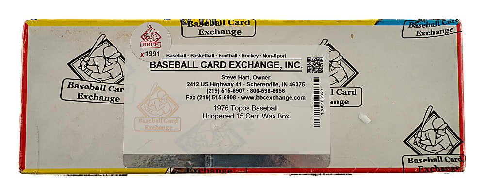 1976 Topps Unopened Wax Box (36 Packs) - BBCE