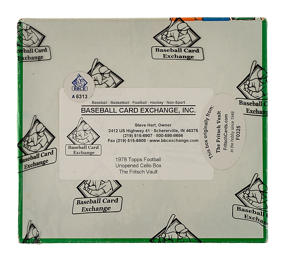 1978 Topps Football Unopened Cello Box (24 Packs) - BBCE and Ex-Fritsch