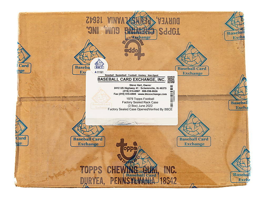 1979 Topps Football Unopened Rack Case (3 Boxes, 72 Packs) - BBCE Factory Sealed!