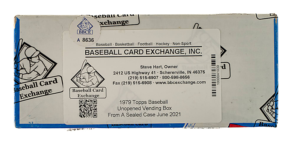 1979 Topps Unopened Vending Box - BBCE - From a Sealed Case (FASC)