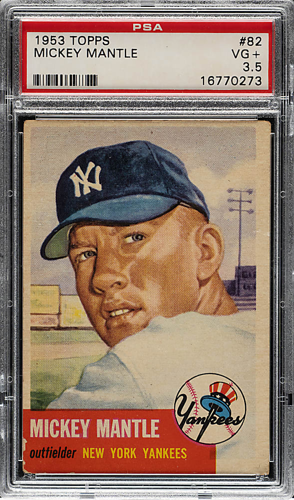 1953 Topps #82 Mickey Mantle PSA VG+ 3.5