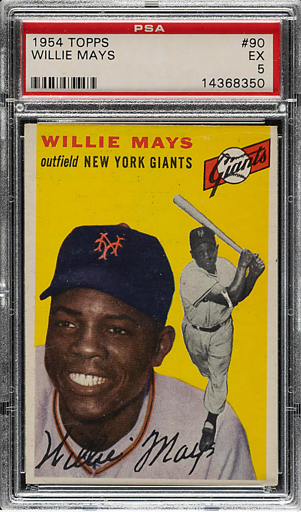 1954 Topps #90 Willie Mays PSA EX 5