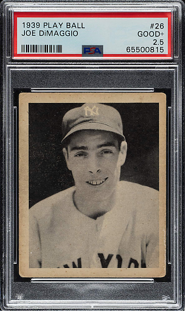 1939 R334 Play Ball #26 Joe DiMaggio PSA GOOD+ 2.5