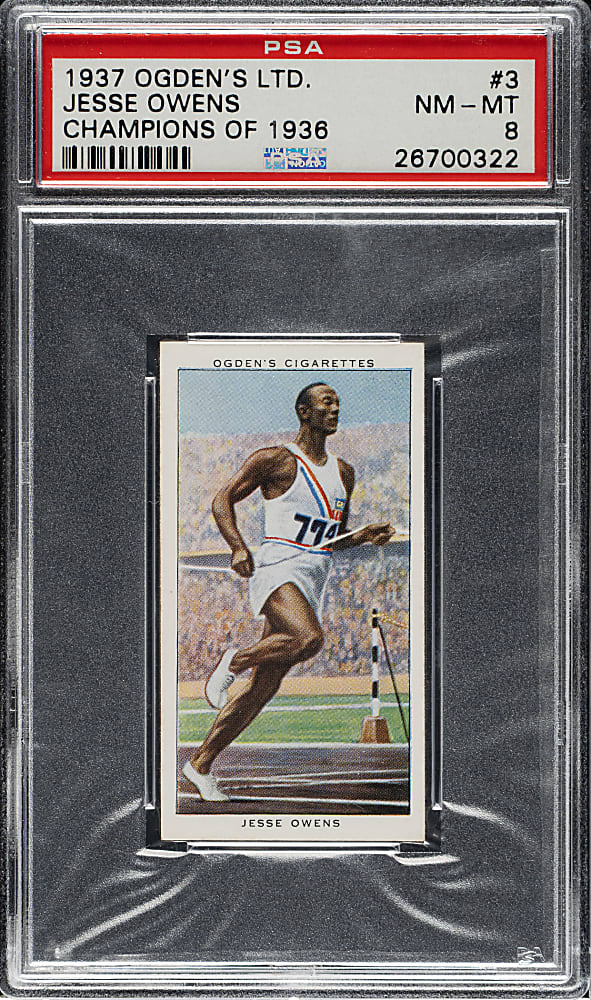 1937 Ogden's Ltd. "Champions of 1936" #3 Jesse Owens PSA NM-MT 8