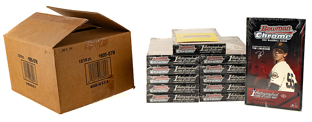 2007 Bowman Chrome Original Hobby Case (12 Factory-Sealed Boxes)