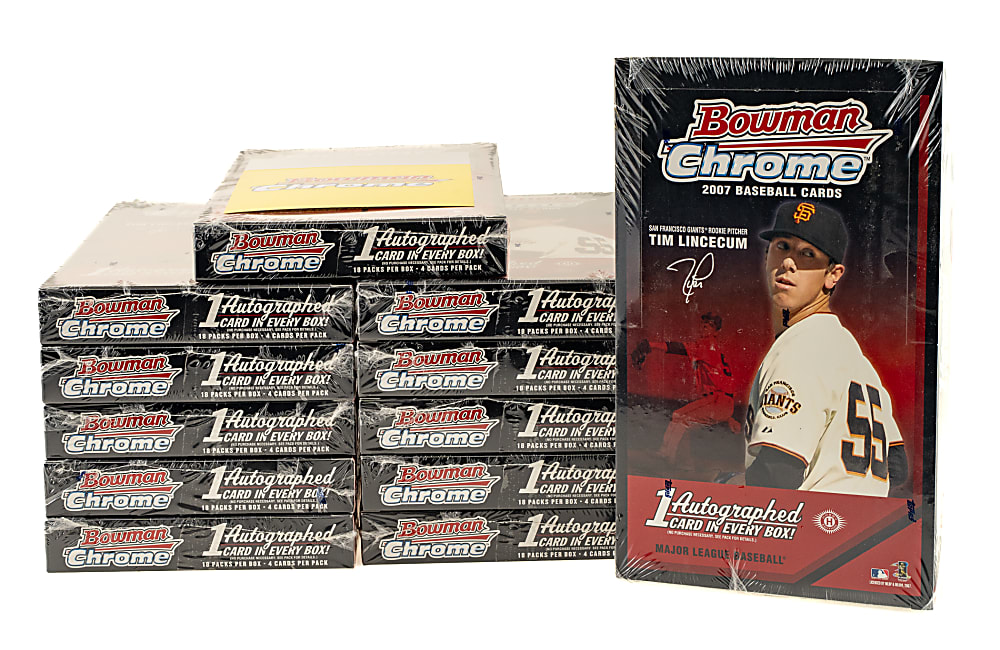 2007 Bowman Chrome Original Hobby Case (12 Factory-Sealed Boxes)