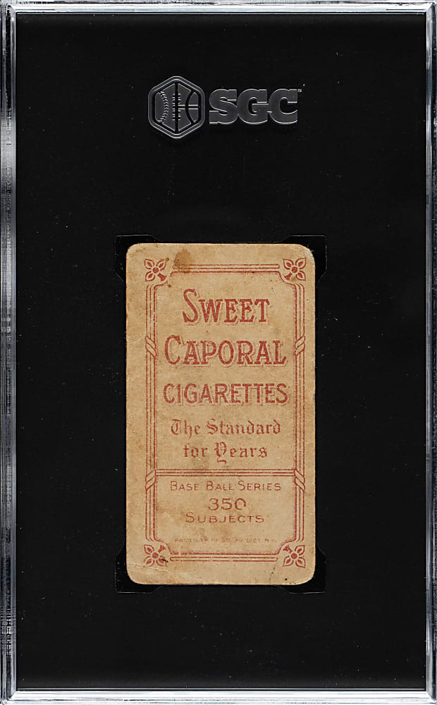 1909-1911 T206 White Border Ty Cobb Portrait Green Background SGC FAIR 1.5