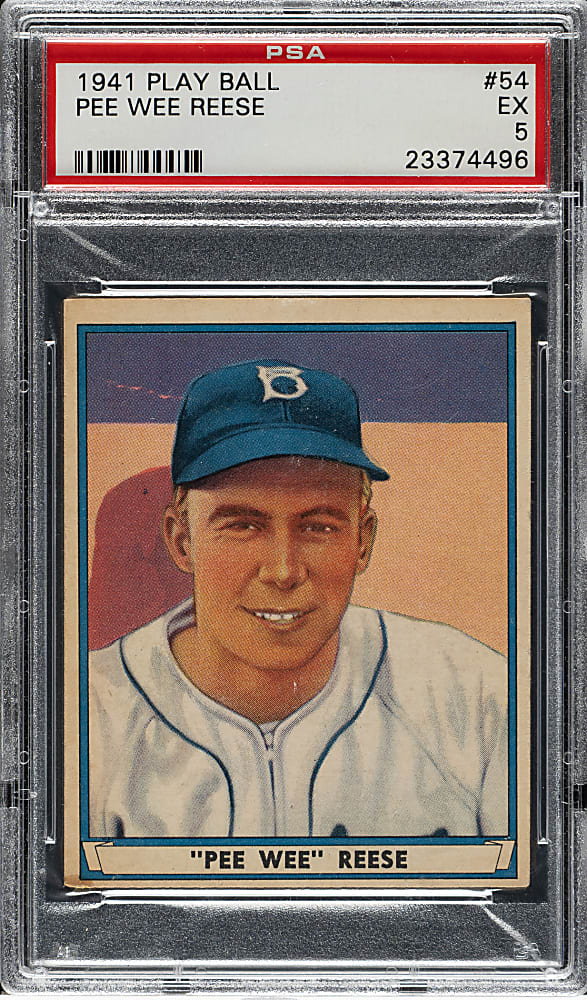 1941 R336 Play Ball #54 Pee Wee Reese Rookie PSA EX 5