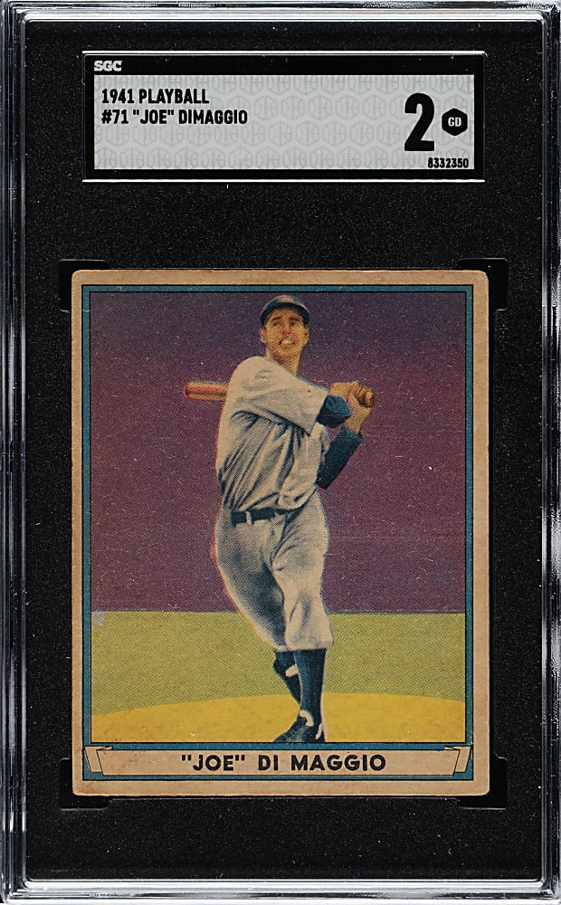 1941 R336 Play Ball #71 Joe DiMaggio SGC GOOD 2
