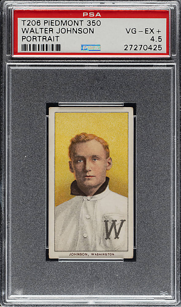 1909-1911 T206 White Border Walter Johnson Portrait PSA VG-EX+ 4.5