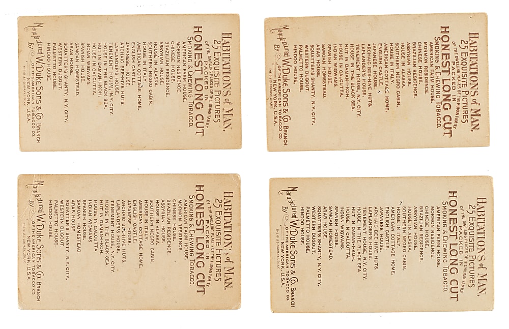 1890 N113 Duke "Habitations of Man" Near-Complete Set (24/25)